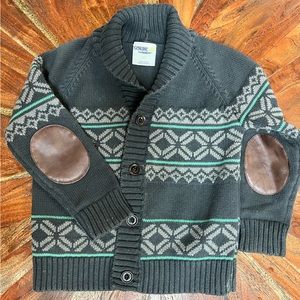 OSH KOSH Boys nordic print cardigan ❄️ Size:4T